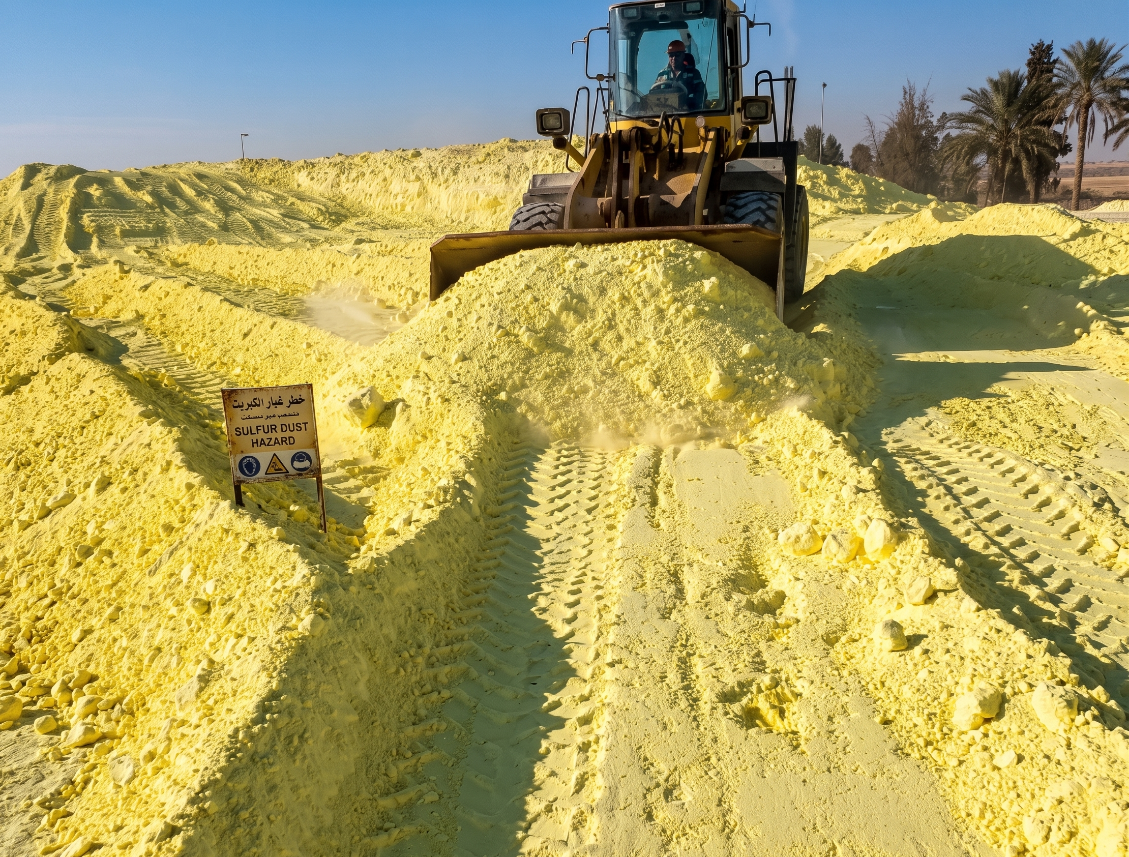 Sulphur stockpile